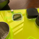 E Tray Concentrate Dab Session Organizer & Cleaning Station~ Science Themed Cannabis THC Symbol Etched Neon Acrylic Top