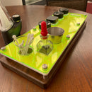 E Tray Concentrate Dab Session Organizer & Cleaning Station~ Science Themed Cannabis THC Symbol Etched Neon Acrylic Top