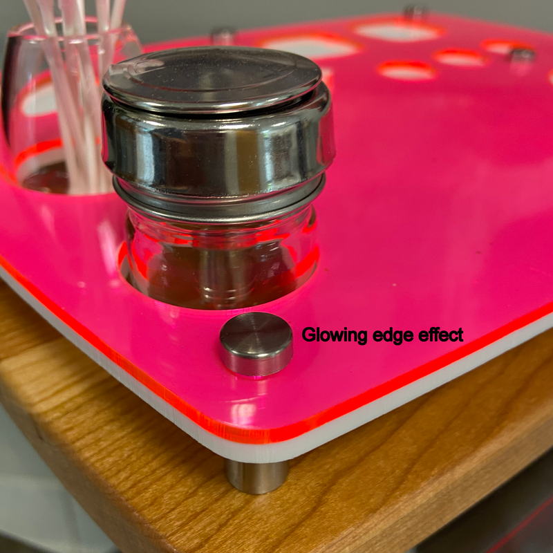 Neon Red E Tray Rig Station Organizer for Puffco Brand Peak Or Pro Portable Dab Concentrate Vaporizer