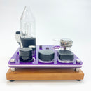 Focus V Carta Wax Vaporizer Mini Dab Rig Station Tray and Cleaning Stand WithISO Dispenser and Swab Jar