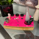 Neon Red E Tray Rig Station Organizer for Puffco Brand Peak Or Pro Portable Dab Concentrate Vaporizer